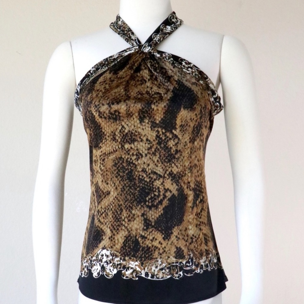 Elie tahari snakeskin top